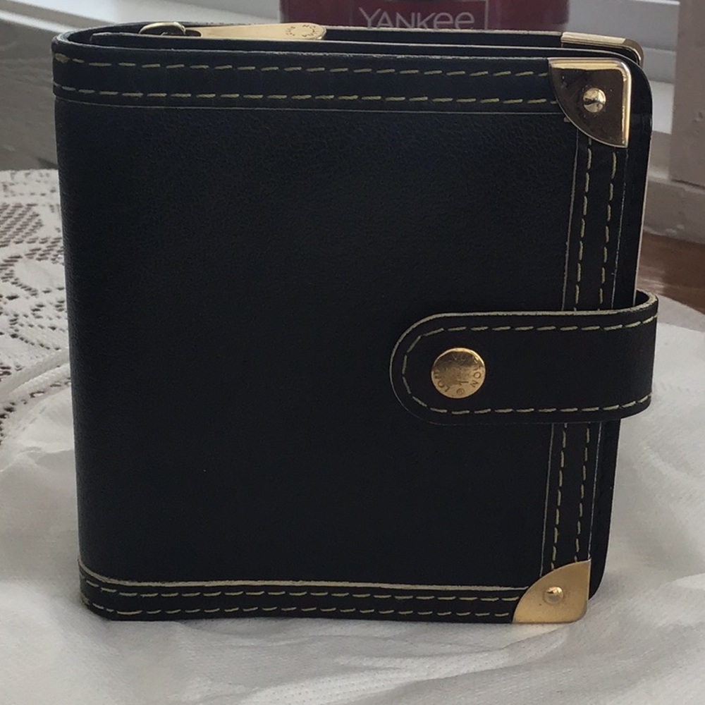 Louis Vuitton black leather bi-fold